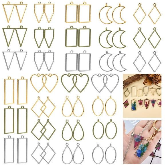 Clearance SALENorestock2-5pcs Open Bezel Charm for Resin Shooting Star AZ409 19mm35mm